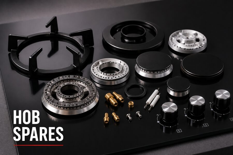 Hob Spares — burners, knobs and glass tops