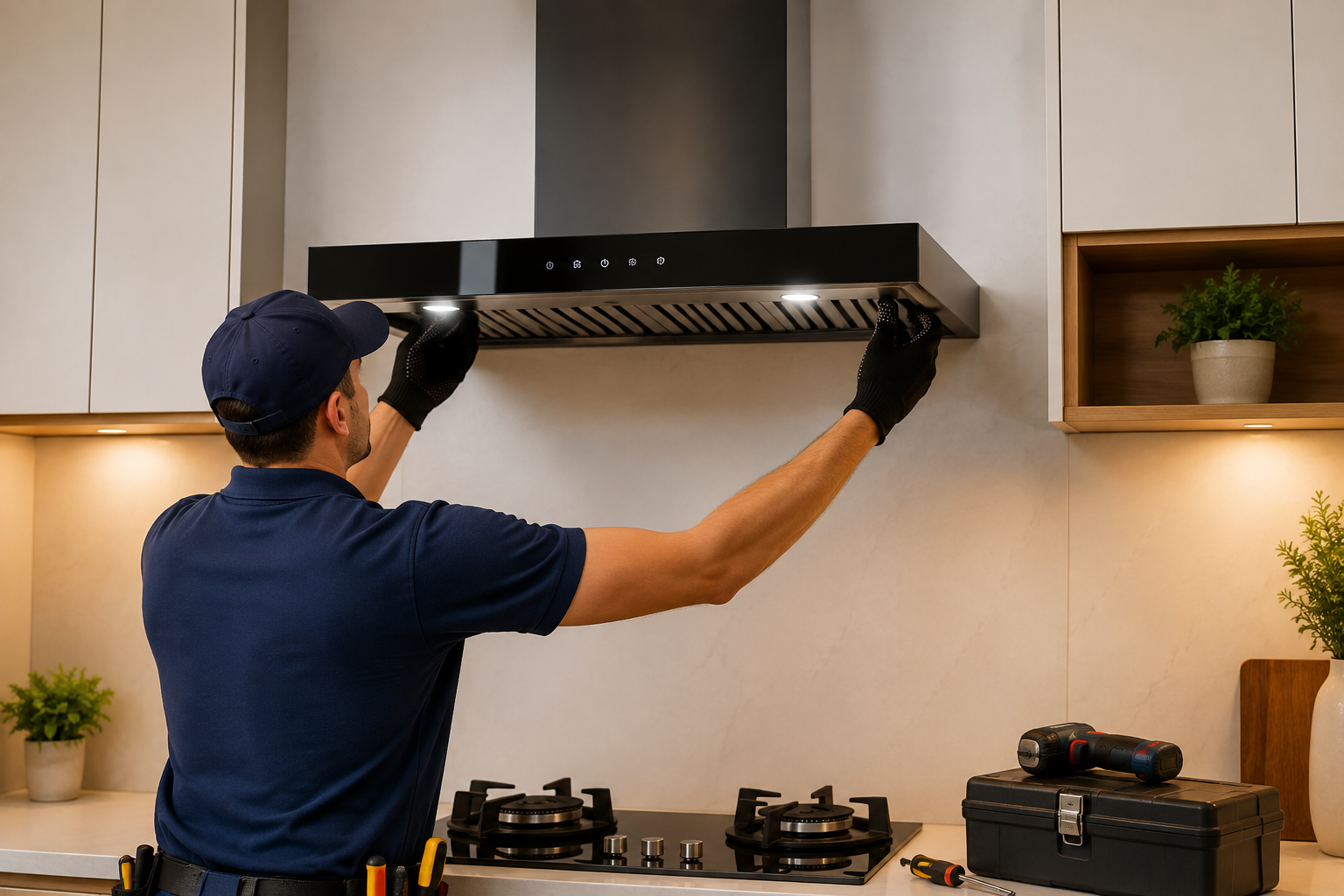 Chimney Installation — ducting and sealing detail